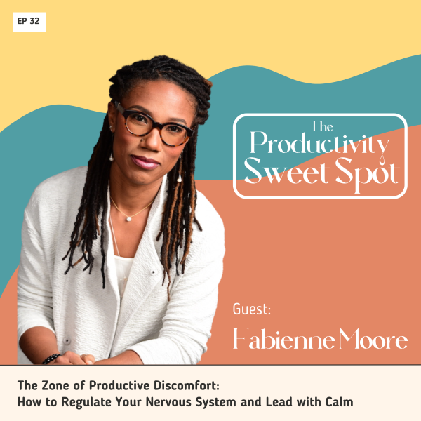 EP 32 What if the key to sustainable business growth wasn’t pushing harder—but learning how to stay grounded in the uncomfortable moments that actually spark growth? In this episode, I’m joined by executive coach and leadership mentor Fabienne Moore to explore what we call the Zone of Productive Discomfort—the space between staying safe and burning out, where real transformation happens. We unpack how to tell the difference between healthy discomfort that fuels growth... and nervous system dysregulation that leads to shutdown, overwhelm, or overworking. You’ll learn how to calm down your nervous system, recognize the signs of dysregulation, and tap into nervous system regulation exercises that build true resilience at work. We also talk about why high-achievers often miss the signals their bodies are sending—and how to slow down to go faster in a way that actually increases your clarity, impact, and peace of mind. If you’ve ever felt stuck in the tension between ambition and exhaustion, this conversation will help you reconnect to your body’s wisdom, embrace discomfort without tipping into burnout, and lead yourself and your business from a place of calm strength. Because growth is uncomfortable—but it shouldn’t cost your well-being. with Fabienne Moore